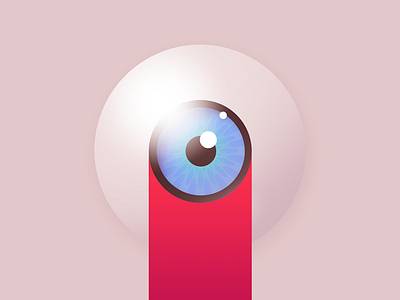 Eye eye flesh gradient human icon vector