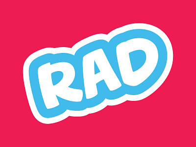 Rad Sticker lettering rad sticker