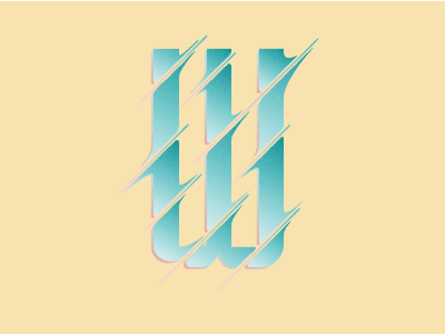 Double U type typography w
