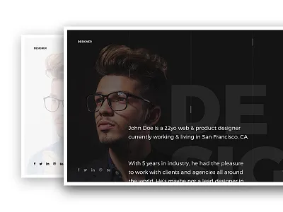Template Castle - Designer animation dark designer grid layout onepage parallax portfolio template theme typography