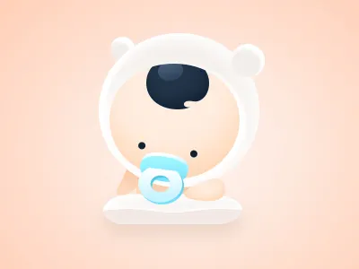 Baby on bed baby pillow