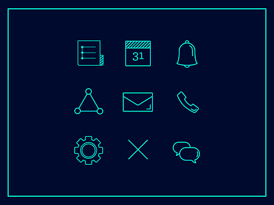 Essentials bell calendar chat essentials iconography icons illustrator network phone scheduling