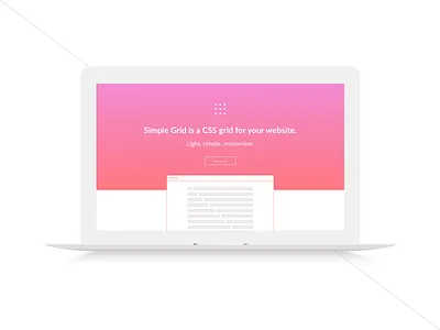 Simple Grid computer css grid grid system landing page laptop web design website