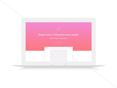 Simple Grid computer css grid grid system landing page laptop web design website