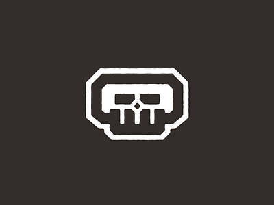 Skulllllll icon illustration magnet skull sticker mule thick lines vector