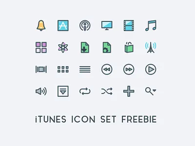 iTunes Icon Set apple ipod itunes movies mp3 music player podcast