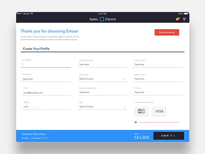 Form form profile property user