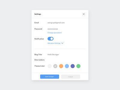 Daily UI #007 Settings 007 challenge color daily ui dailyui day 7 flat form settings ui web