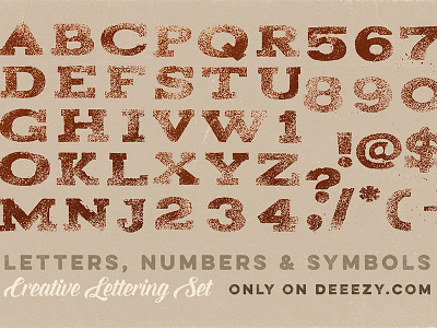 Cocoa - Free PNG Lettering Set cool typography deeezy font free free font free typography freebies logo retro font typography vintage font vintage typography