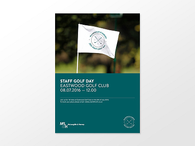 Staff Gof Day golf icon logo marque mock up photo editing poster typography