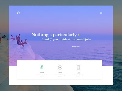 Motivational quote app design go mi ui ux web