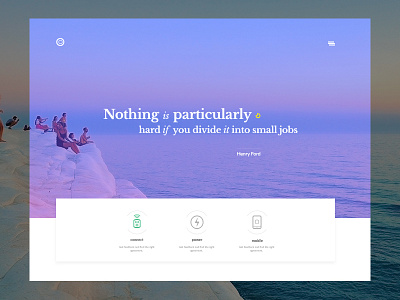 Motivational quote app design go mi ui ux web