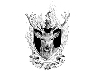 Game of Thrones - The House of Baratheon baratheon drawing family fan art fire game of thrones illustration season 6 stag