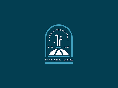 Lake Eola badge calibre fountain icon lake eola logo orlando