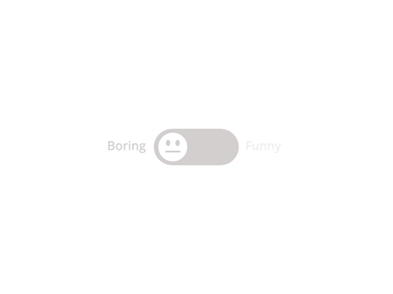 Example of Dribbble Debut - Boring/Funny Slider Animation
