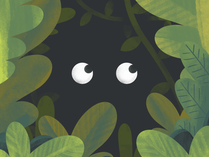 Jungle animation eyes jungle leaves look nature photoshop