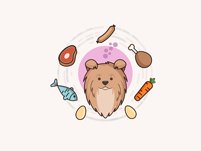 Dribble Bakery Sheltie Avatar avatar character commerce logo design dog e flat flat design food icon kitchen logo minimal