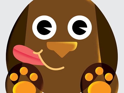 Puppy character childrens colorful dog fun pup puppy simple vector vibrant