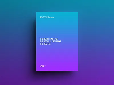 Design and Creativity Quotes colors design gradient minimal poster posters quotes shades visual web