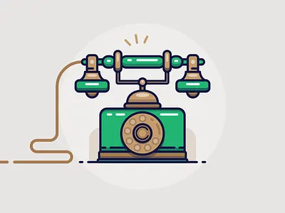 Vintage Style Telephone classic illustration phone retro telephone vicky vintage
