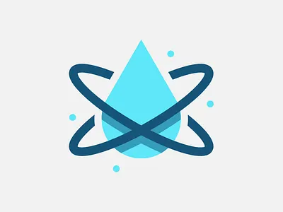 Science water! branding element icon identity logo science water