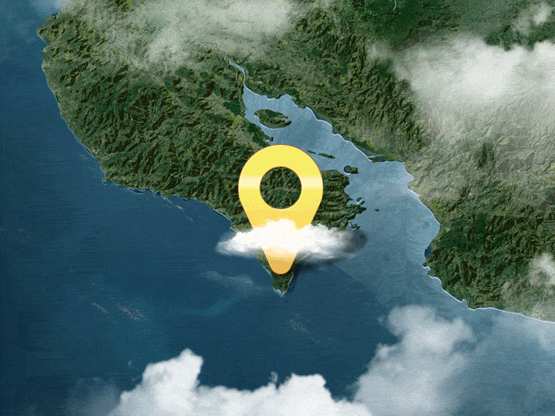 Floaty Map Pin clouds editorial gradients map map pins pin shiny travel ui web webdesign