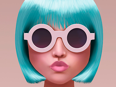 Pastels girl illustration pastel colors photoshop