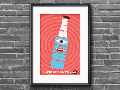 Migration Week 2016 Poster for Goose Island Beer Co. beer hand lettering mock up modern poster