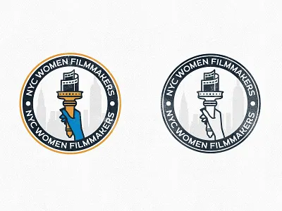 NYC Woman Filmmakers Festival branding festival film hand liberty lady logo movie ny vintage