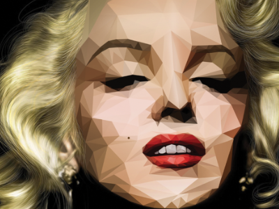 Low poly Marilyn Monroe