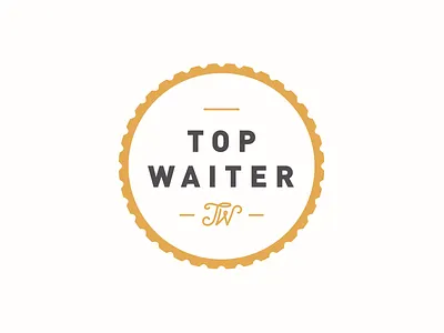 Top Waiter Logo branding crest logo modern monogram patron top waiter waiter
