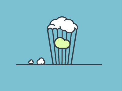 Popping the corn illustration pop simple