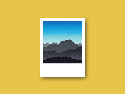 Roadtrip california camping gradient illustration mountains national park polaroid snapshot yosemite