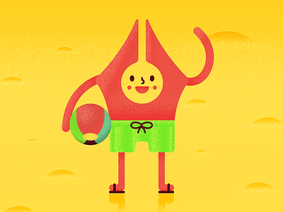 Give the Pen Tool a Day Off beach cartoon character class happy illustration pen shapes skillshare tool tutorial vector
