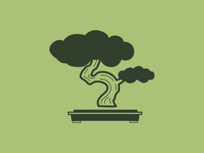 Bonsai Tree Icon bonsai green icon illustration simplistic tree