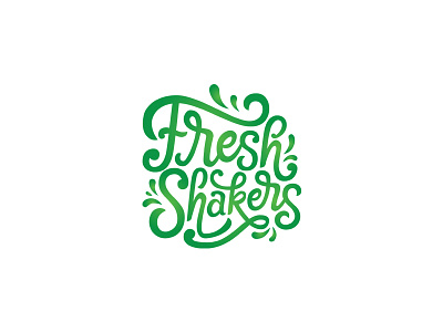 Fresh Shakers branding calligraphy drawing font hand lettering lettering logo logo design type design typography