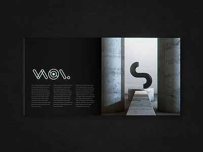 Wolume behance bw letter magazine render typography wol wolume