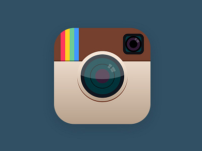 Instagram Flat icon dribbble icon illustration illustrator instagram vector