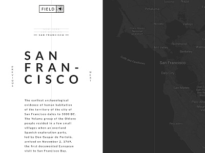 Field art direction diary logo map travel ui usa ux webdesign