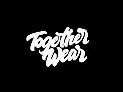 Together Wear brushpen design hand lettering lettering logo logotype sketch sketching vetoshkin