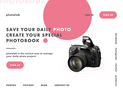 photolab clean design landing page photo photobook photolab ui ux web