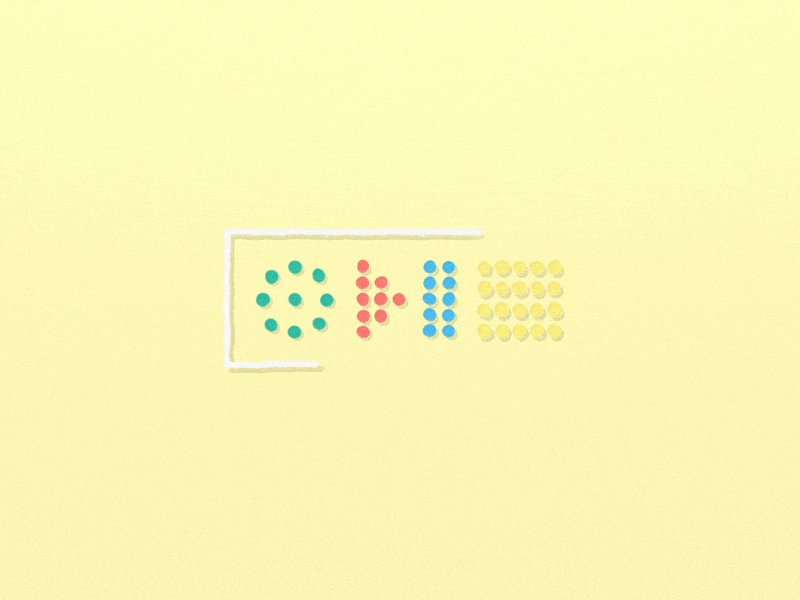 PlayNeverStop_1. 2d animation dots flat illustration logo transitions