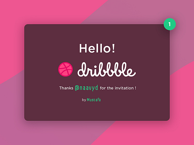 Hello Ceative Dribble conception creative hello invitation invite