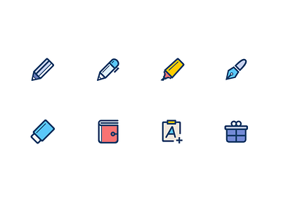 Stationery Icons icon illustration simple ui ux