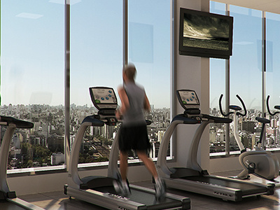 Gym at Buenos Aires 3d renderings