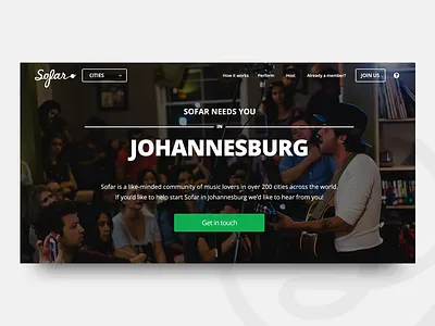 Sofar Startup City [WIP] contact cta header