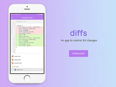 Daily UI #074 - Download App app design daily ui dailyui download app git github landing page mobile design ui design user interface design web design