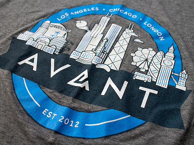 Avant T Shirt chicago cityscape la london merch skyline t shirt