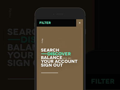 Menu Filter App app feedback images overview screen startup