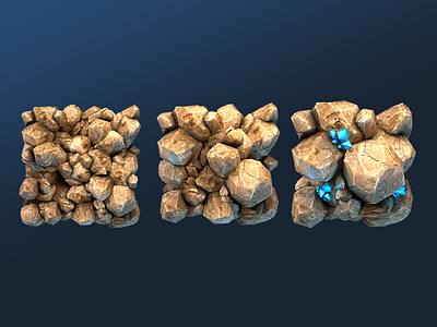 Stones blender game gamedev rock stone